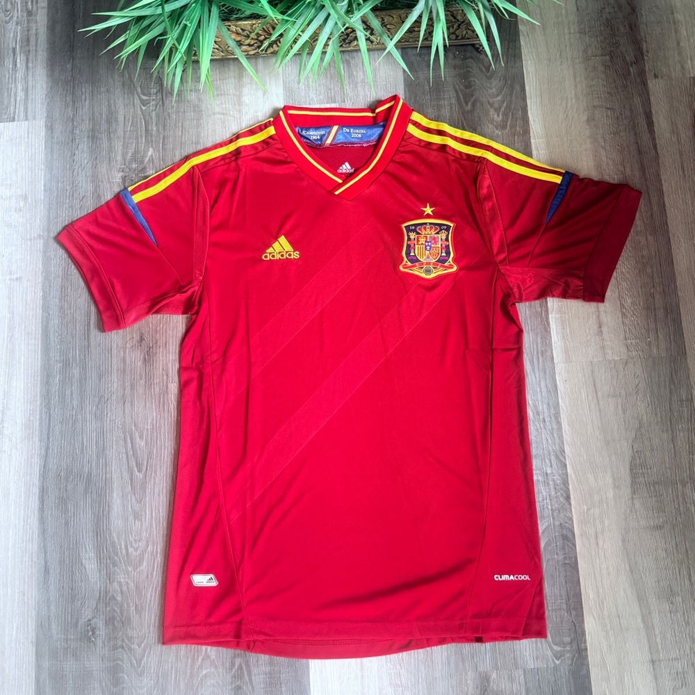 Spain 2012 Home Retro Soccer Jersey Adidas Vintage Football Shirt Euro Men Sz M